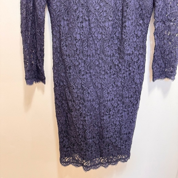 Adrianna Papell for E Live From the Red Carpet Blue Lace Dress Size 6 - Picture 6 of 13